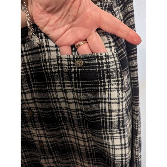 Woolrich Shirt Mens XL Trout Run Flannel Button Down Blue Plaid Cotton Outdoor - Picture 3 of 13